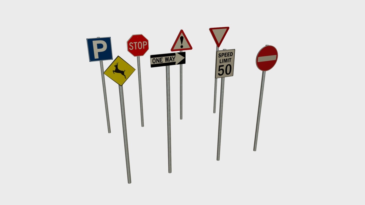 Media 1 for listing Traffic signs pack