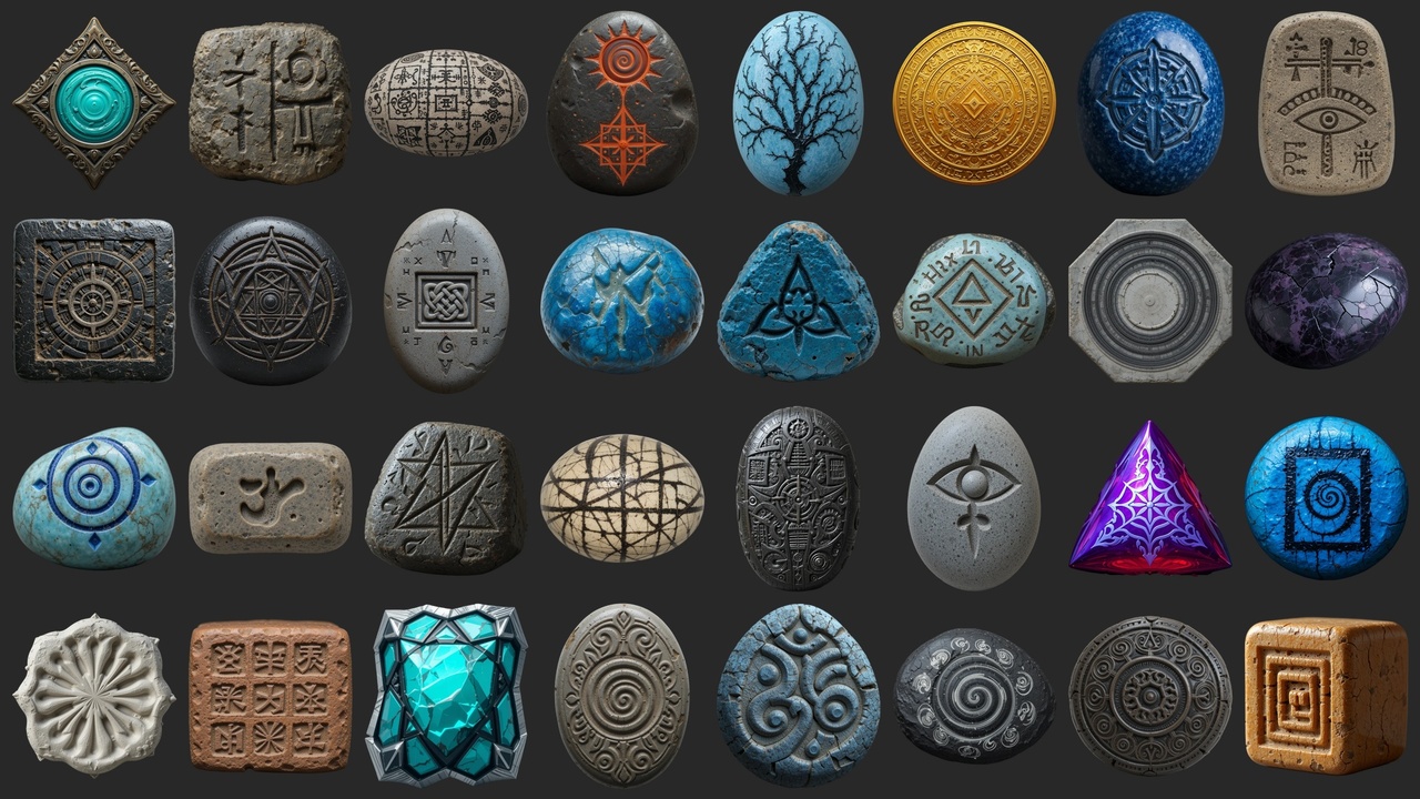 Media 1 for listing 121 Ornate Runestones and Artifacts - Icons