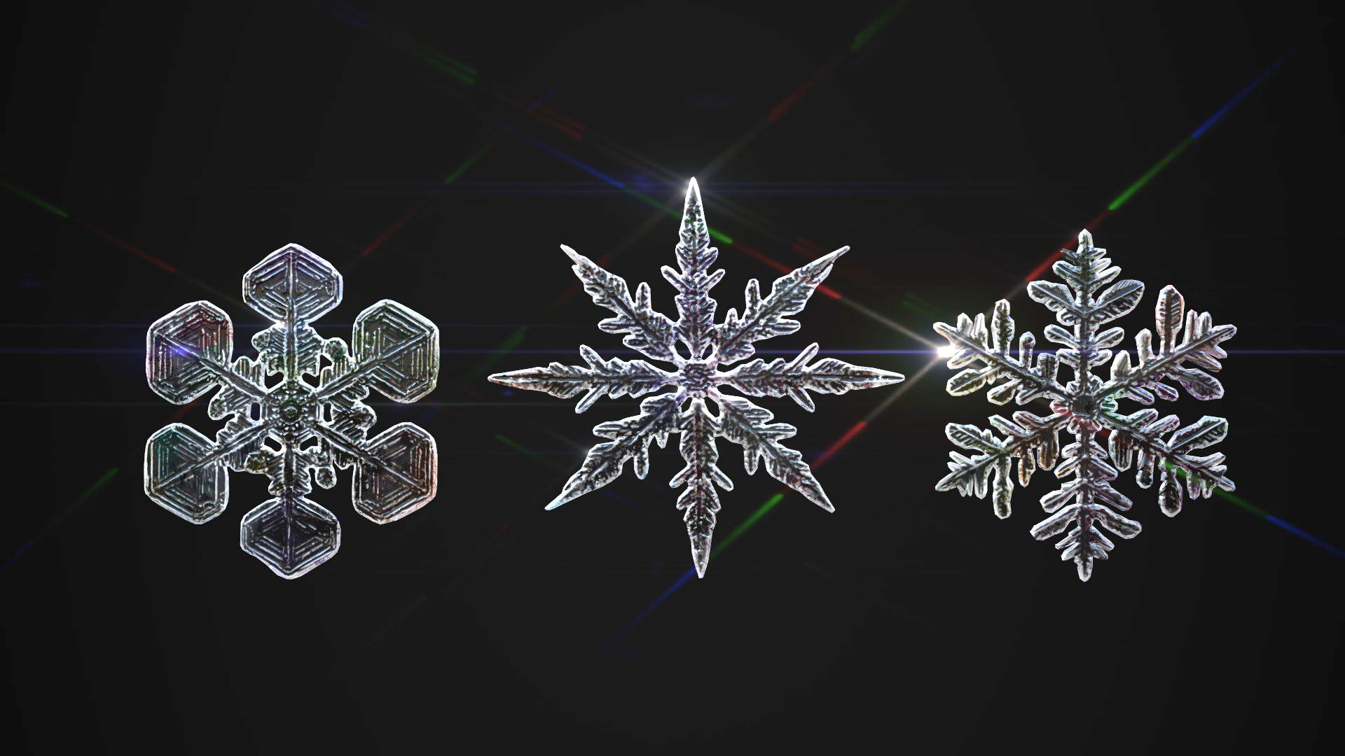 Snowflake 3D Model Low Poly Pack - High-Quality Realistic Snow Flakes | Fab