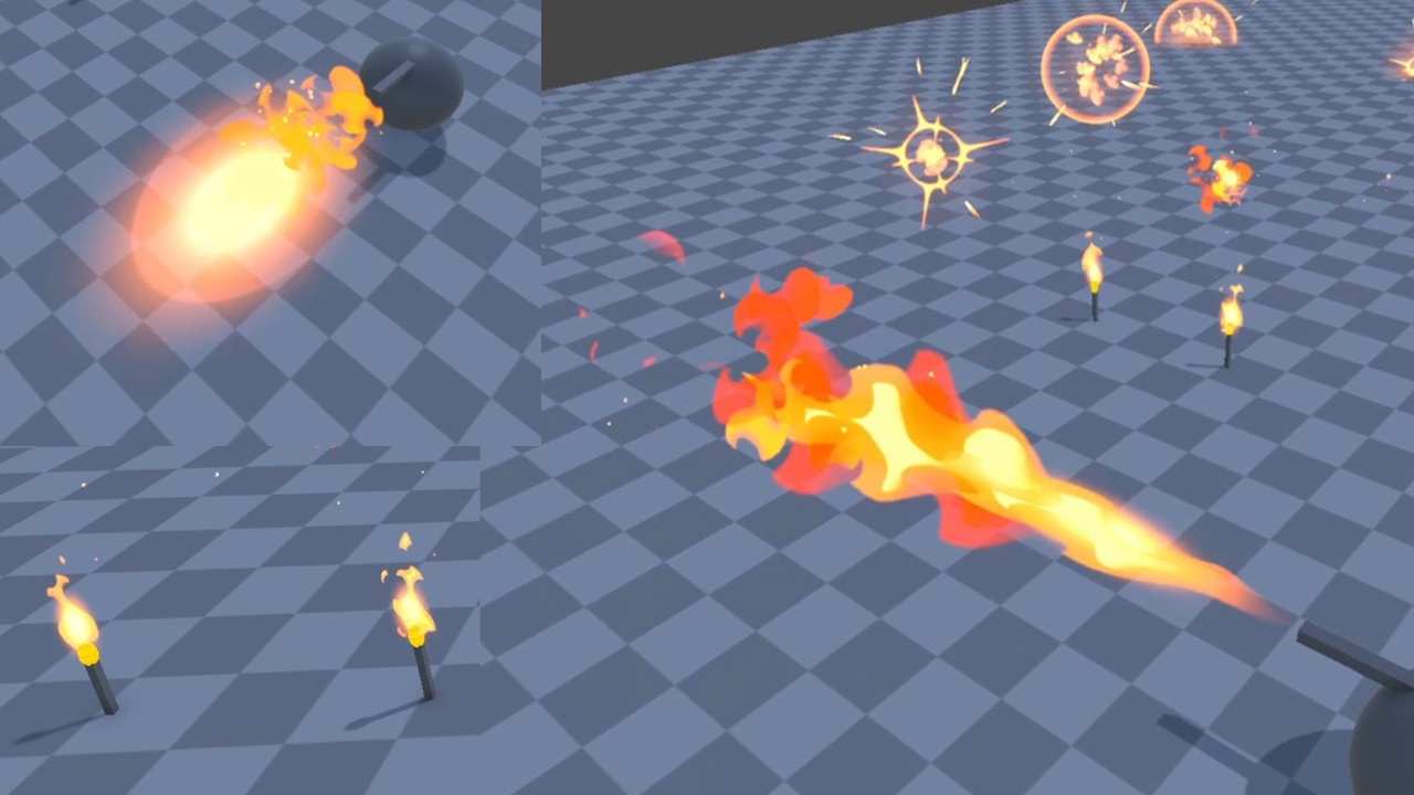 Media 1 for listing Stylized Fire, Smoke and Dust