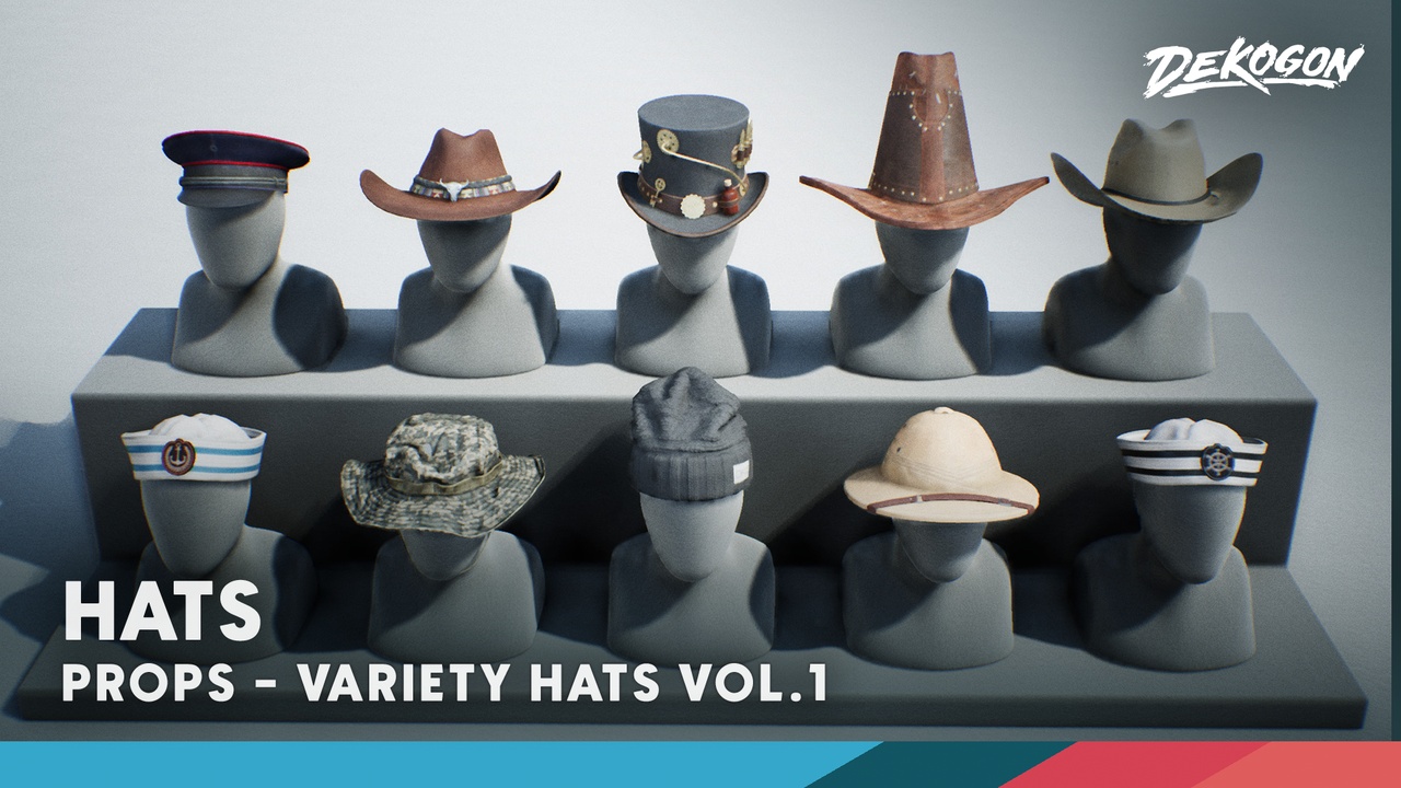 Variety Hats Pack - VOL 1 제품 등록을 위한 미디어 1개