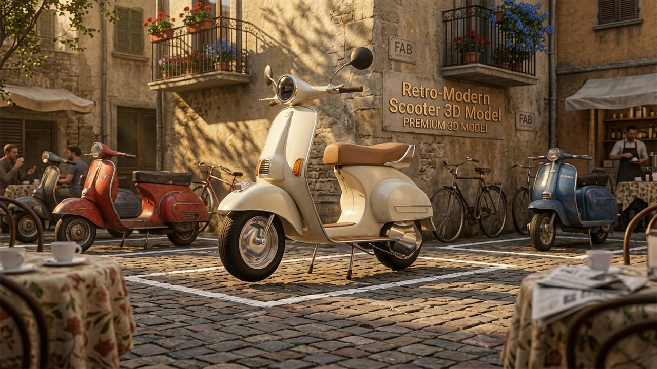 Media 1 for listing Retro-modern scooter.