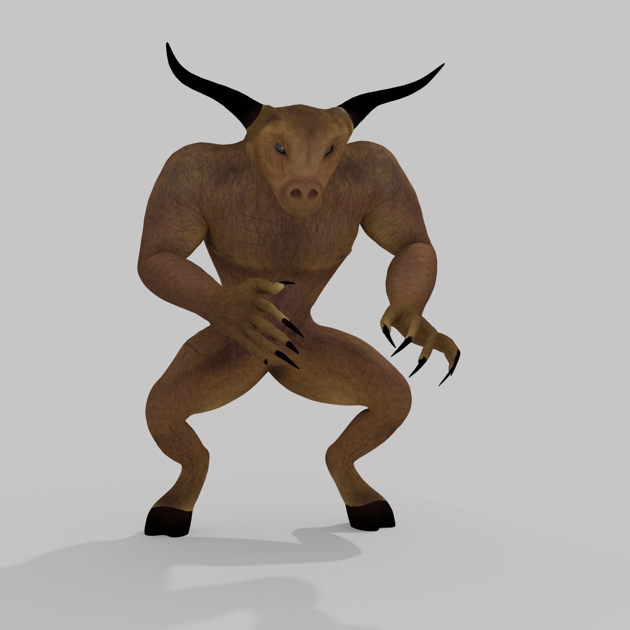 Media 1 for listing Minotaur Monster Rigged 3D Model – Fantasy Creature