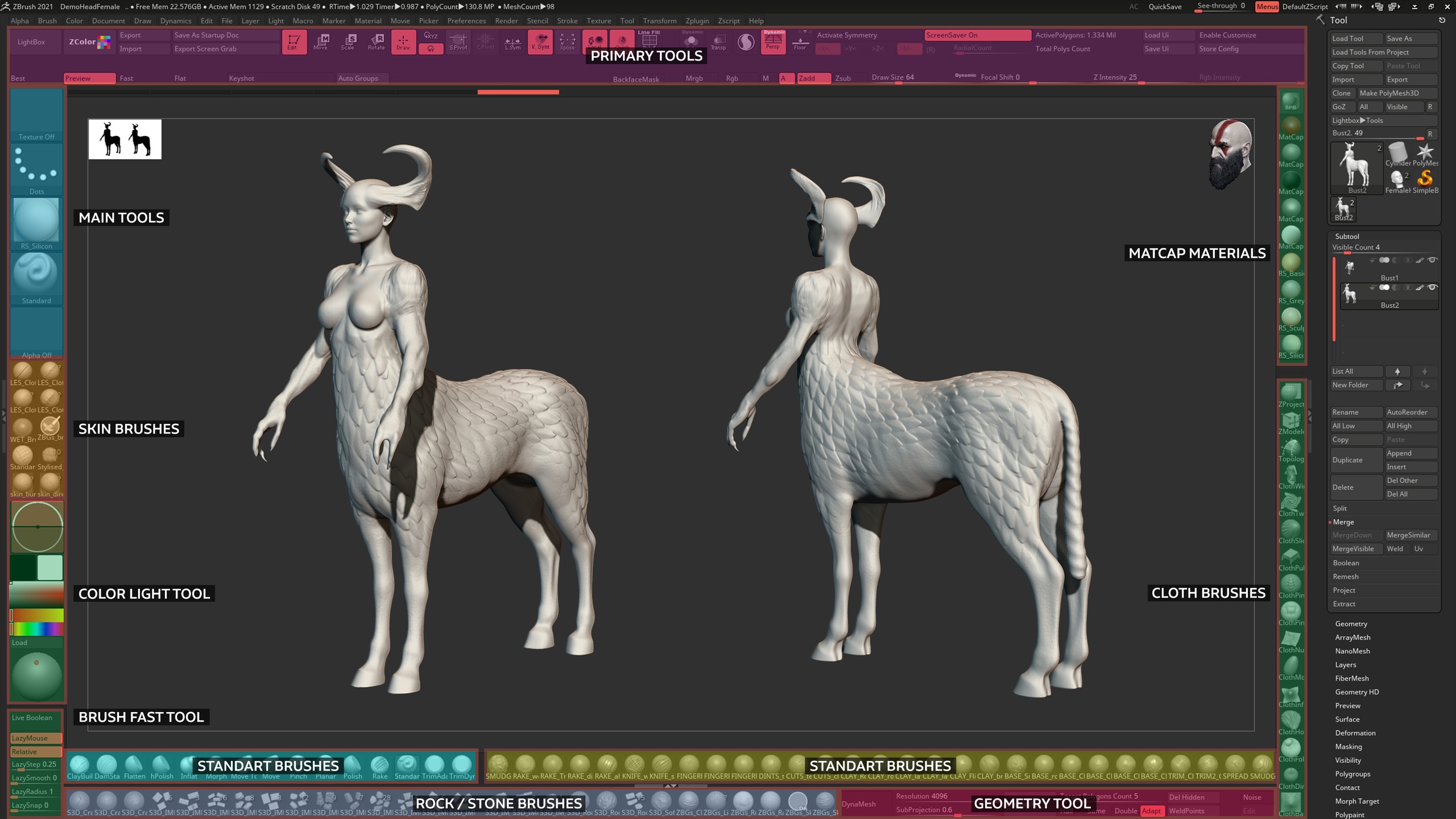 Media 1 for listing ZBrush SF90 User Interface – High-Quality Custom UI