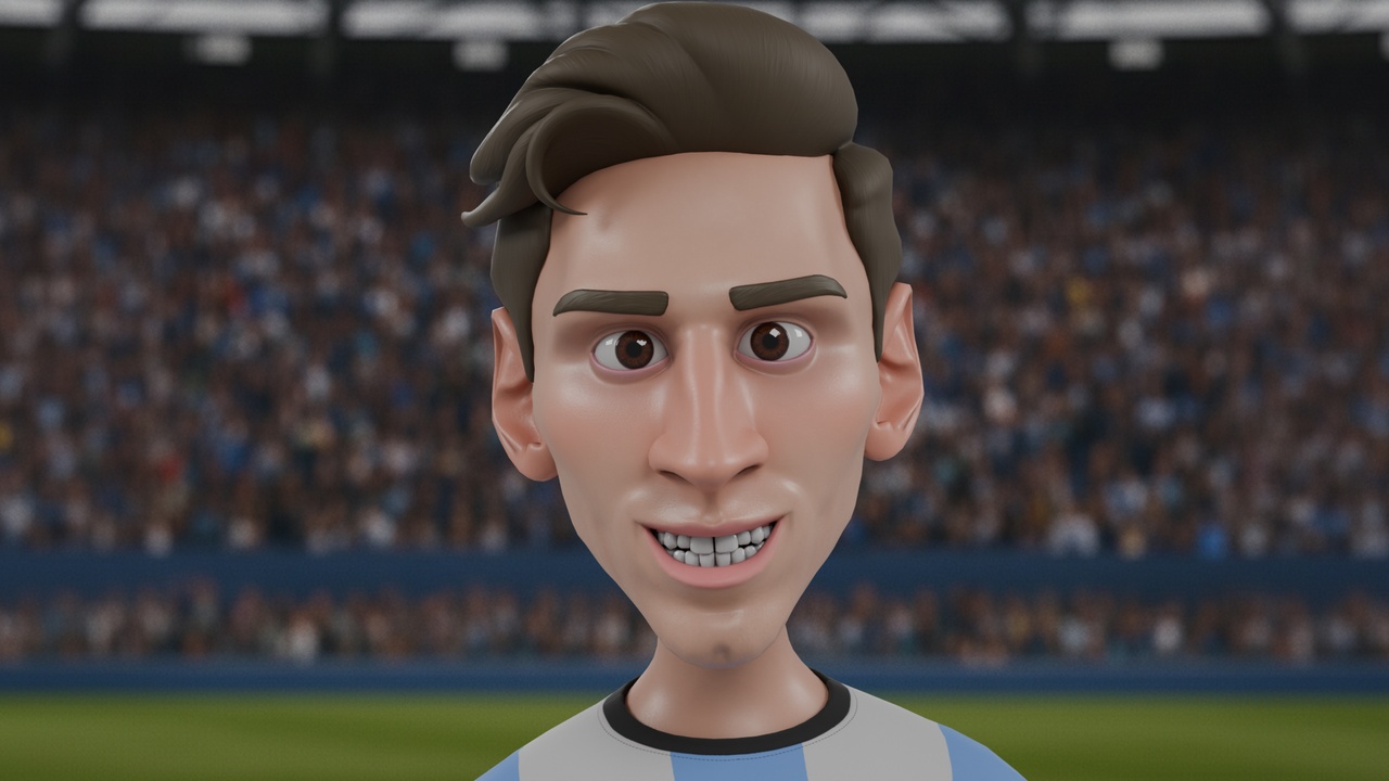 Media 1 for listing Stylized Cartoon Footballer
