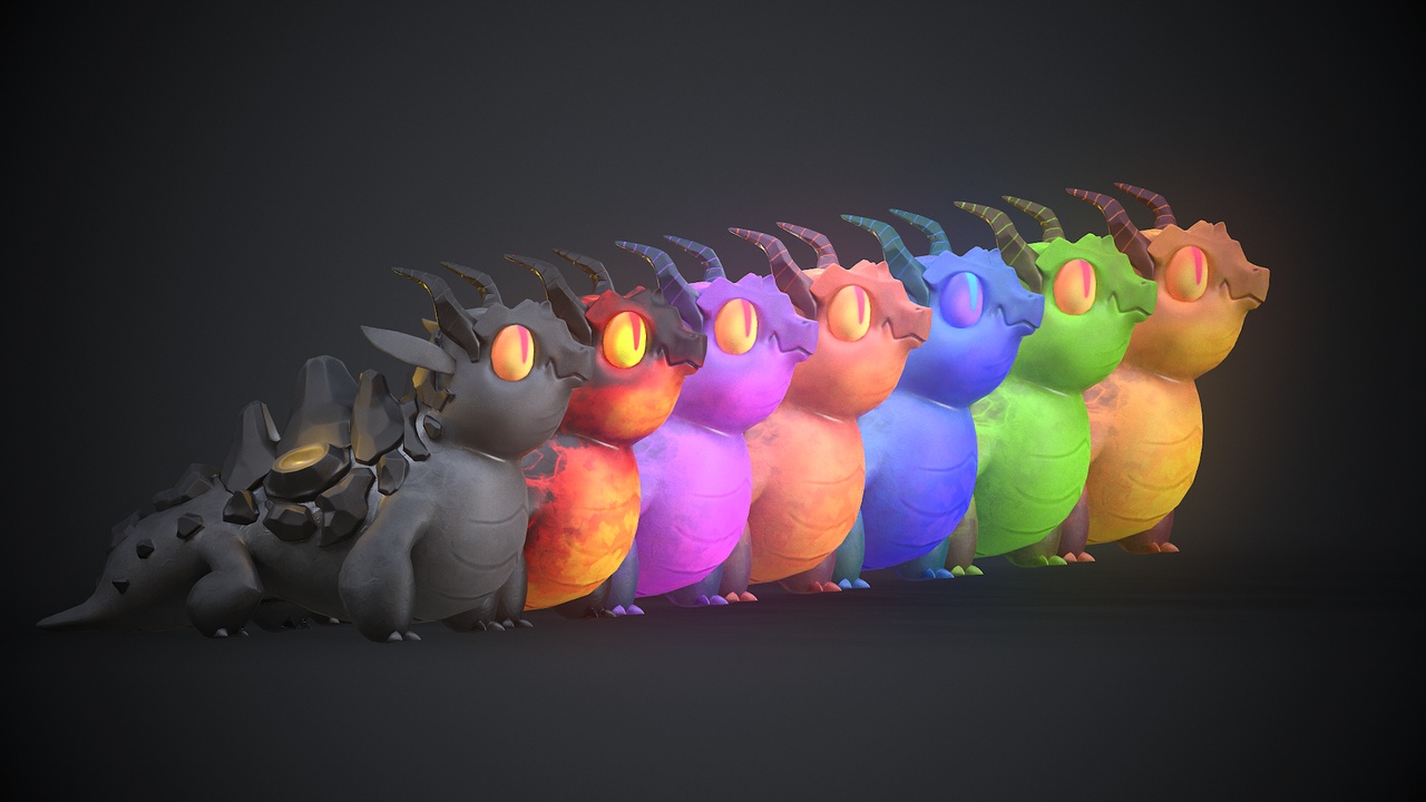 Stylized Dragon 제품 등록을 위한 미디어 1개