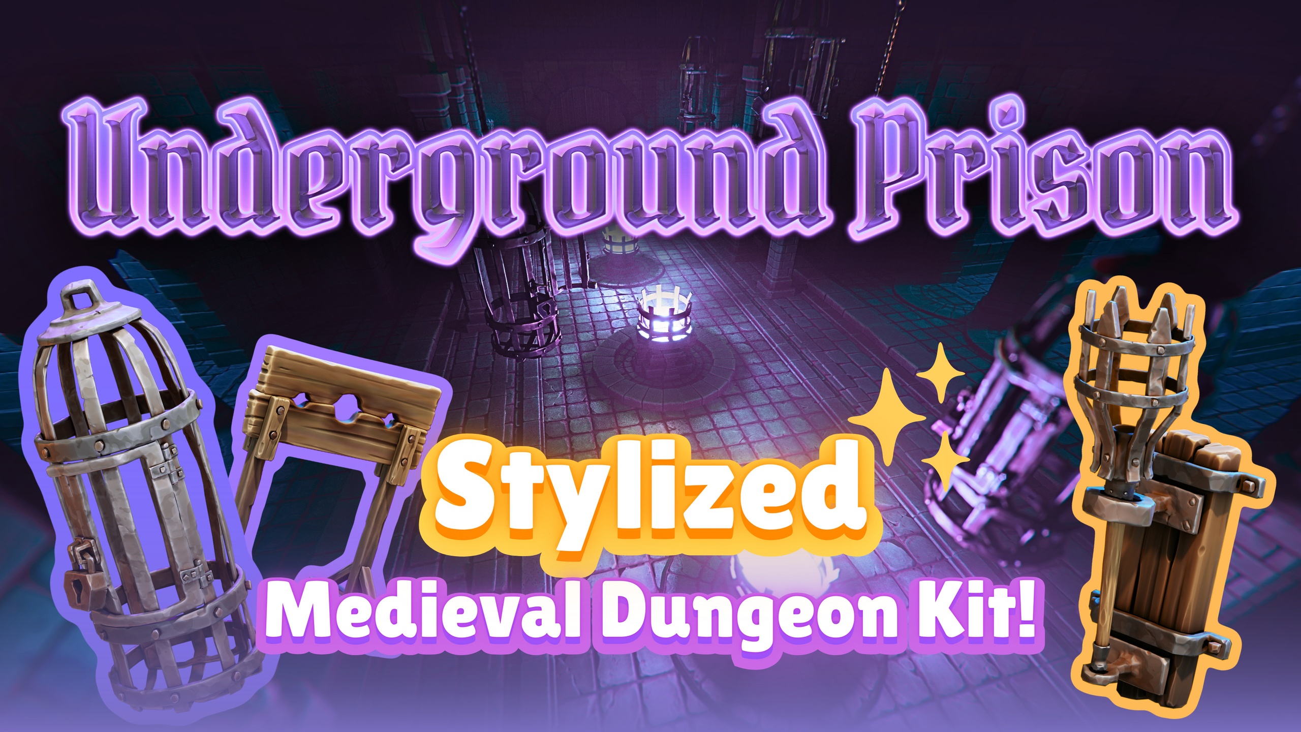 Media 1 for listing STYL-Underground Prison - Stylized Modular Dungeon Kit