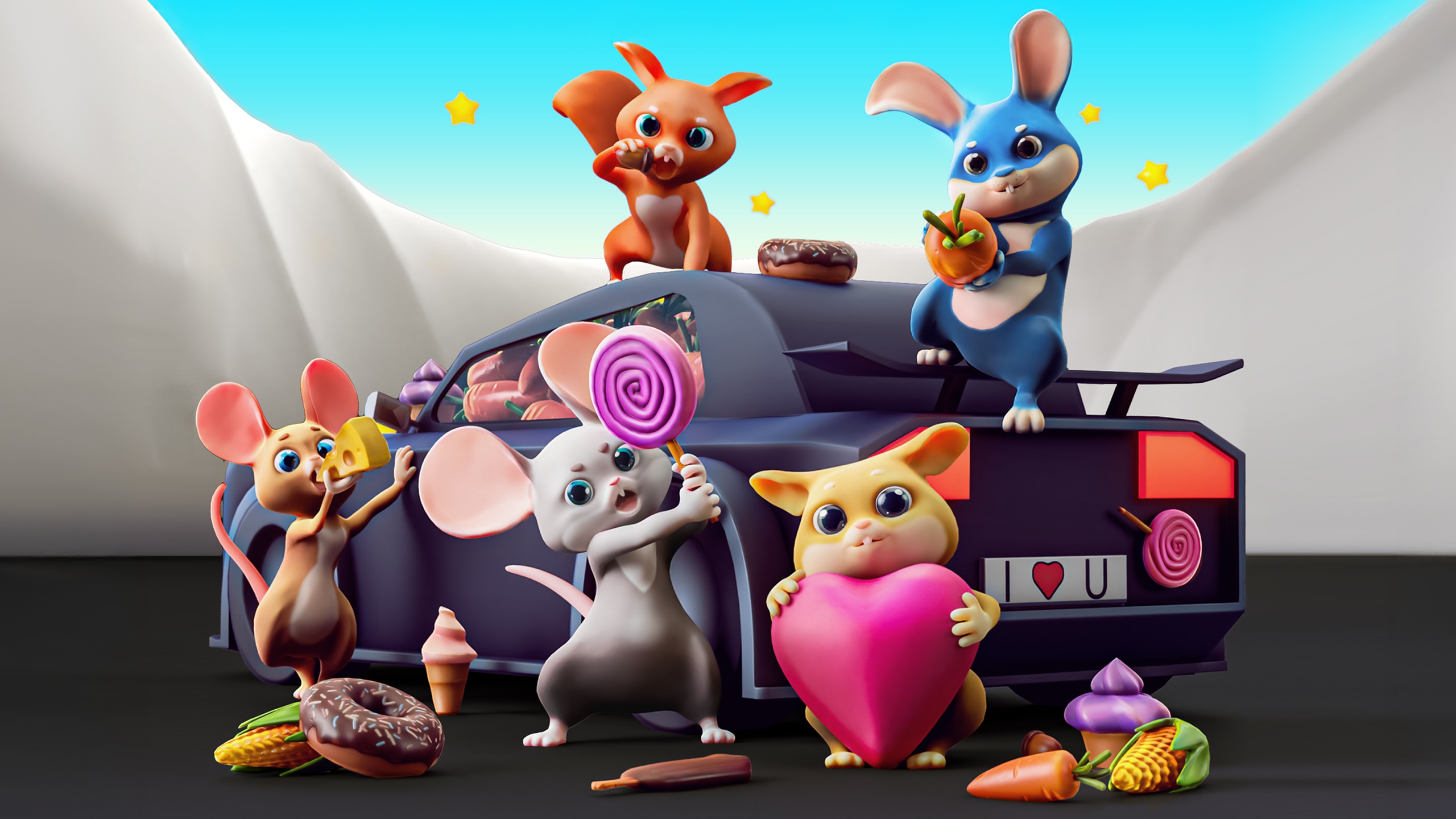 Media 1 for listing Warrior Rodents Pack - Hamster, Squirrel, Rabbit, Mouse, Rat in Action - #58