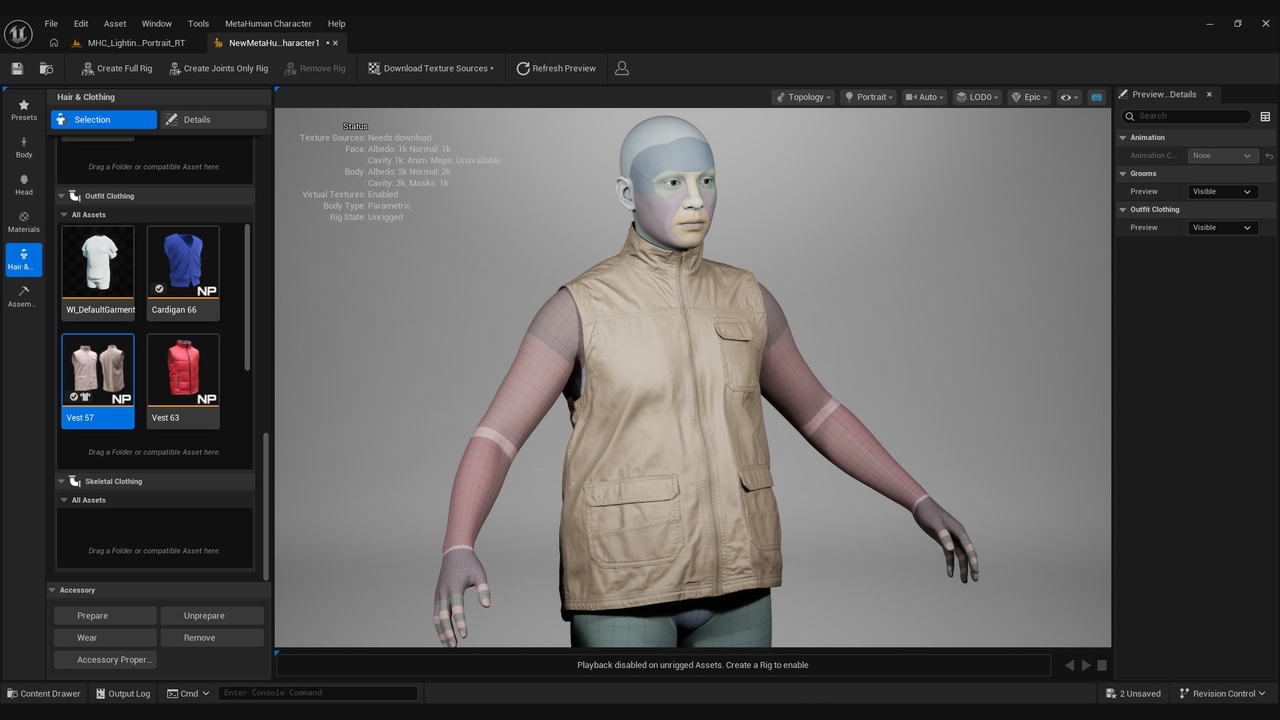 Media 1 for listing Vest for Metahuman 57 - MHPKG