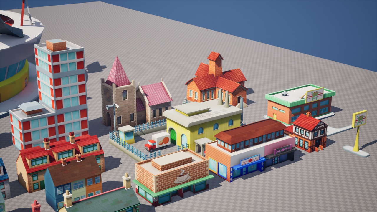 Low Poly City Pack | Fab