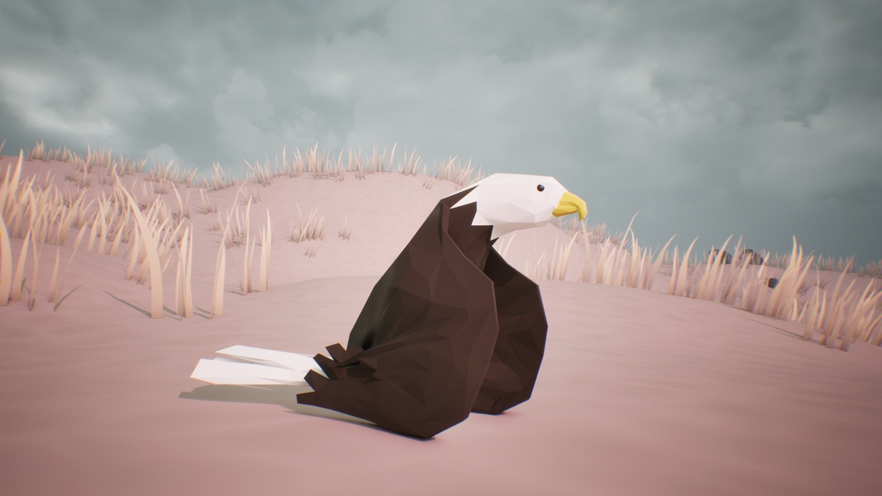 Media 1 for listing Low Poly Bird: Bald Eagle