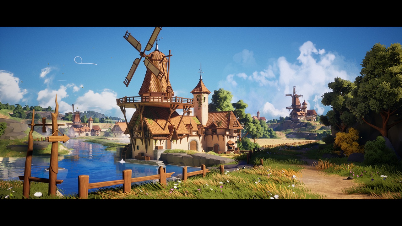 Media 1 for listing Stylized Village - Modular Windmills, Autumn mode