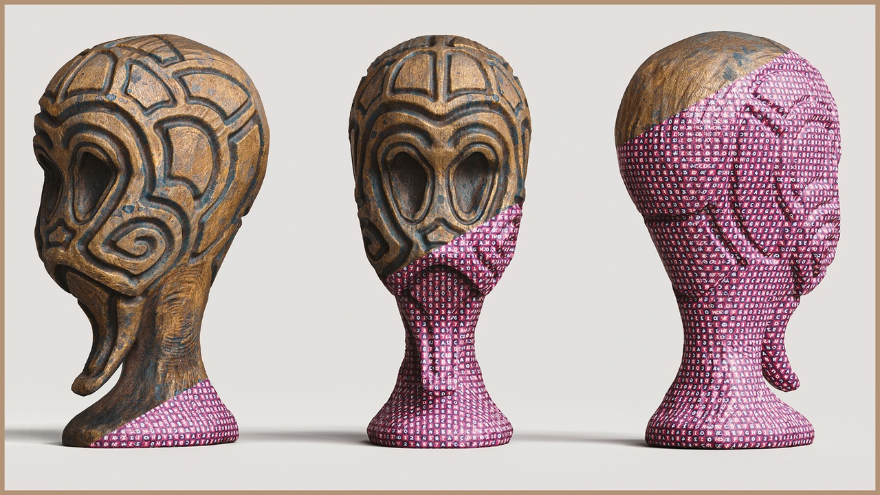 Media 1 for listing Wooden Statue 3D Model - High-Quality Asset for Realistic Visualizations