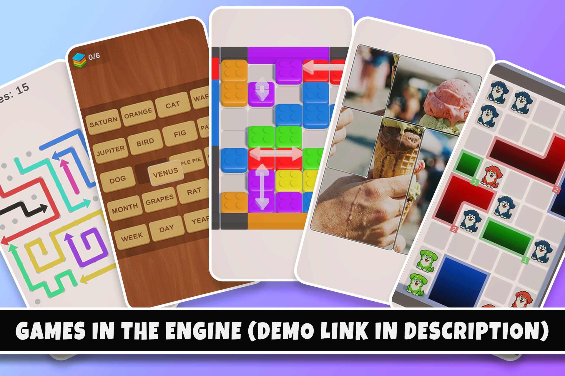 Media 1 for listing HyperCasual Game Engine - Mobile Puzzle Templates Kit