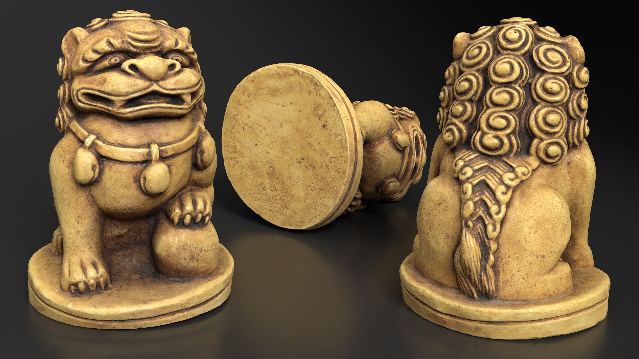 Media 1 for listing Fu Dog Statue - Chinese Guardian Lion