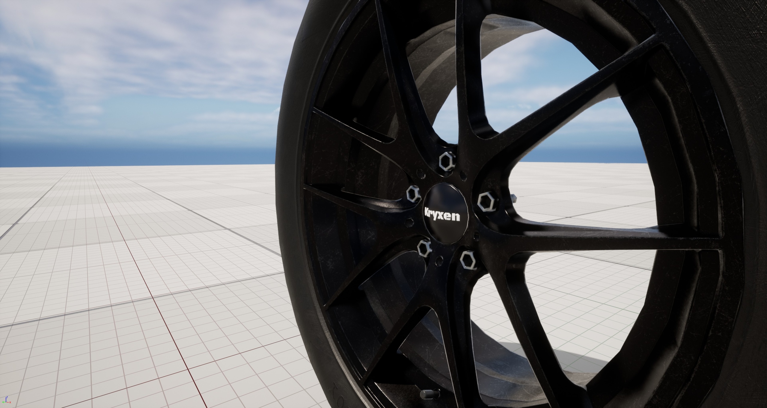 Media 1 for listing Kryxen Wheel V1 - Gloss_Black - Game Ready (UE5 & Unity)