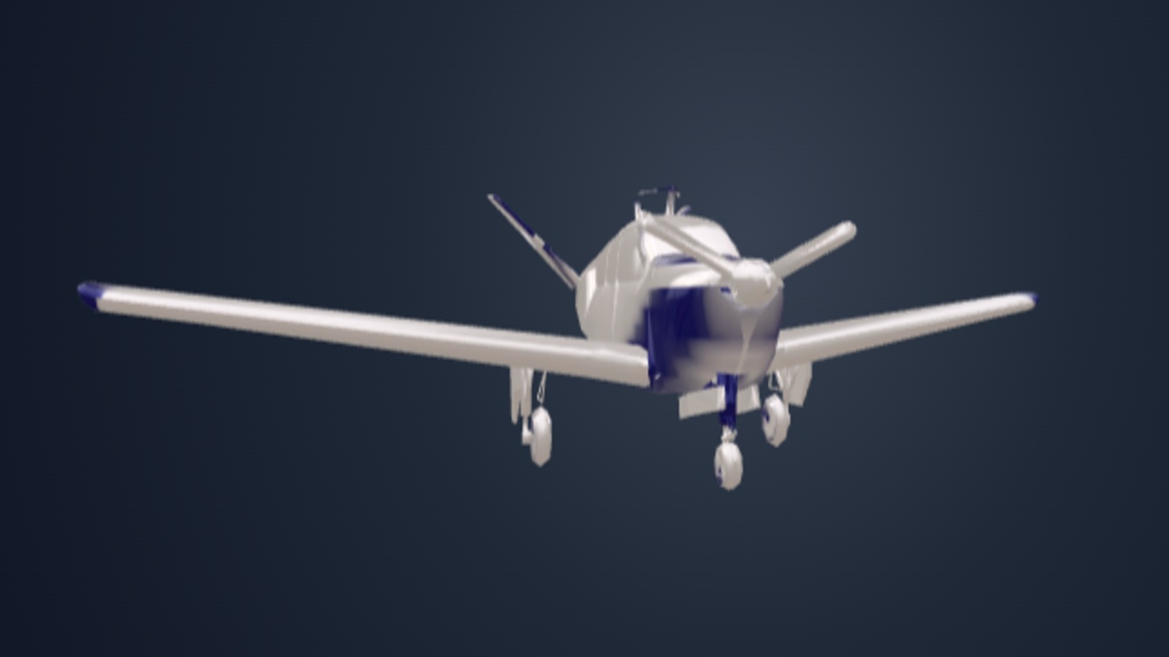 Media 1 for listing Low-Poly Beechcraft Bonanza - Stylized Civil Plane