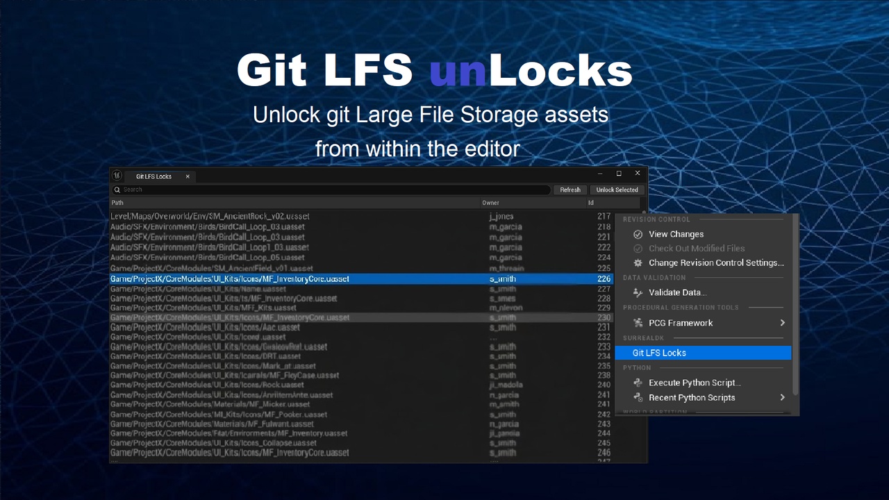 Media 1 for listing Git LFS Unlock