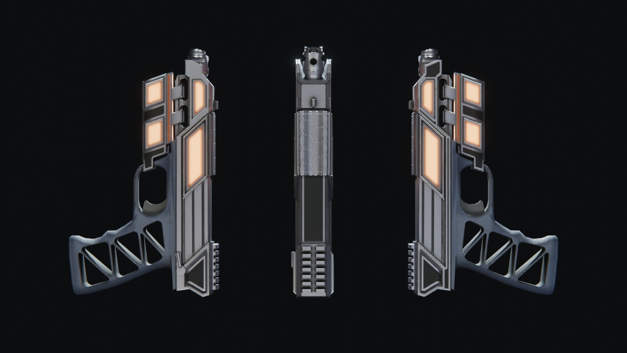 Media 1 for listing Game Ready | Futuristic Energy Pistol (Light)