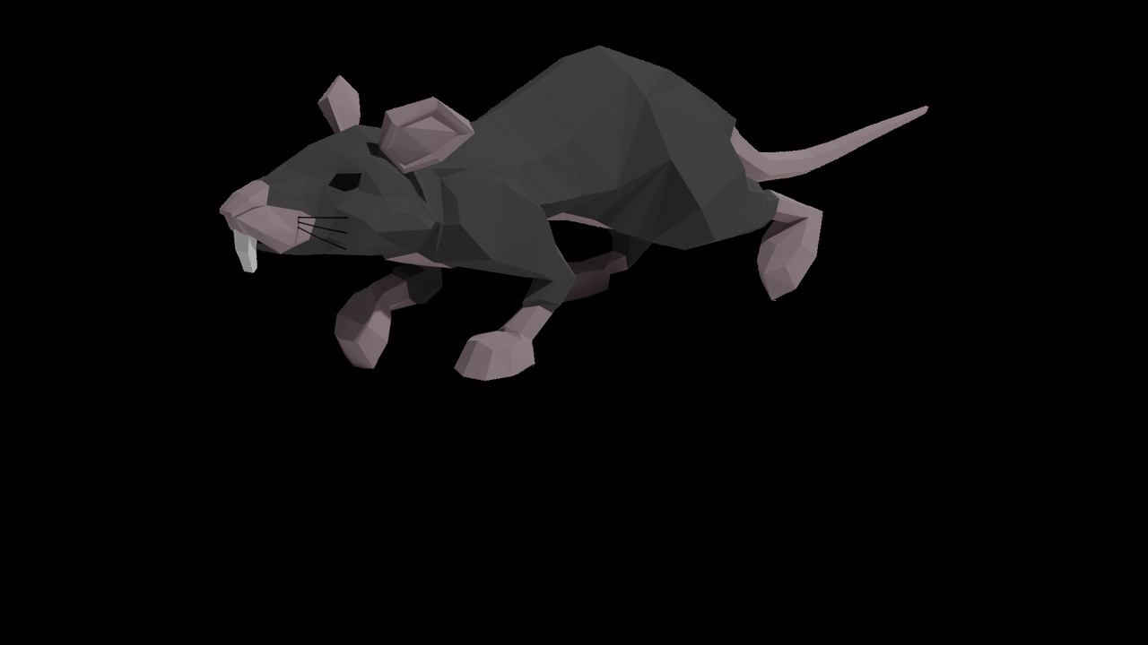 Media 1 for listing Low Poly Rat