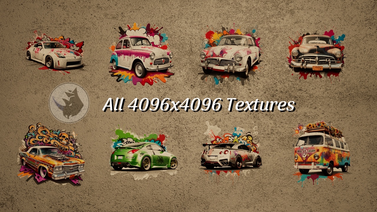 Media 1 for listing Graffiti Decals - Cars