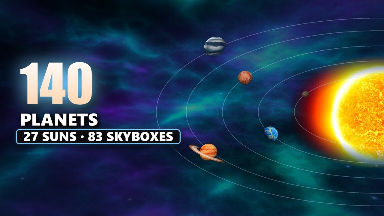 Media 1 for listing Space Bundle - 140 Planets, 27 Suns & 83 Space Skyboxes for Unreal Engine 5