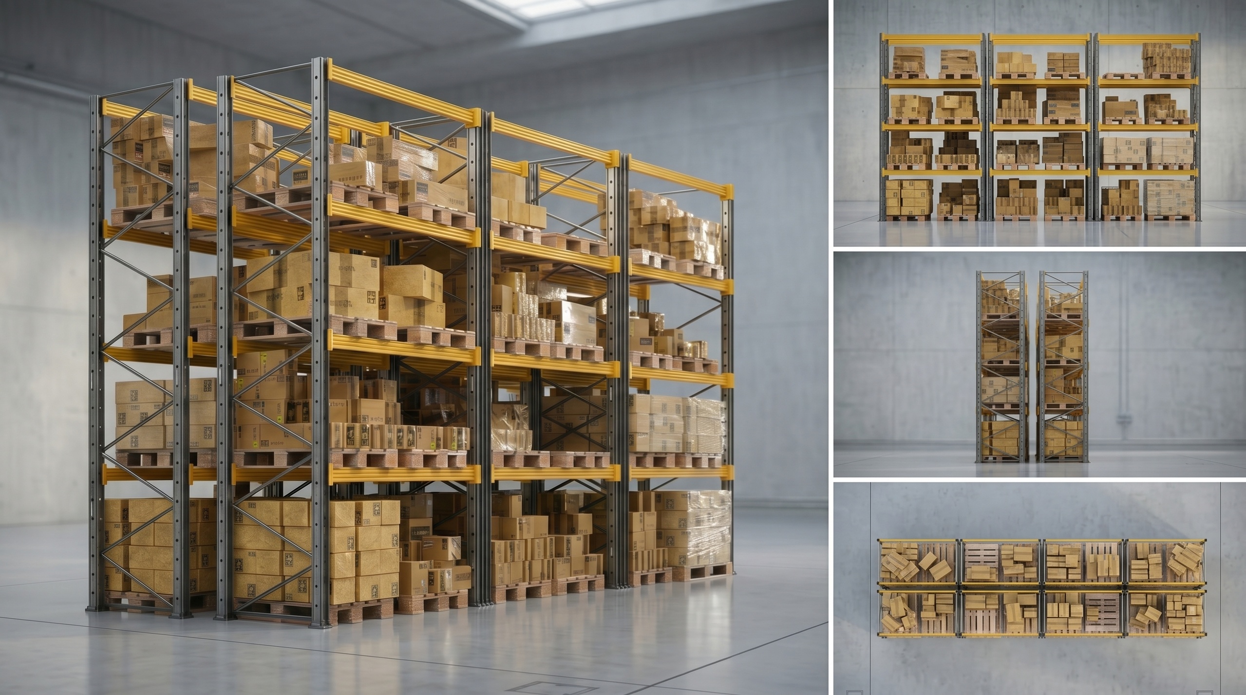 Media 1 for listing Modern Pallet Rack System – Logistics Warehouse 3D Model