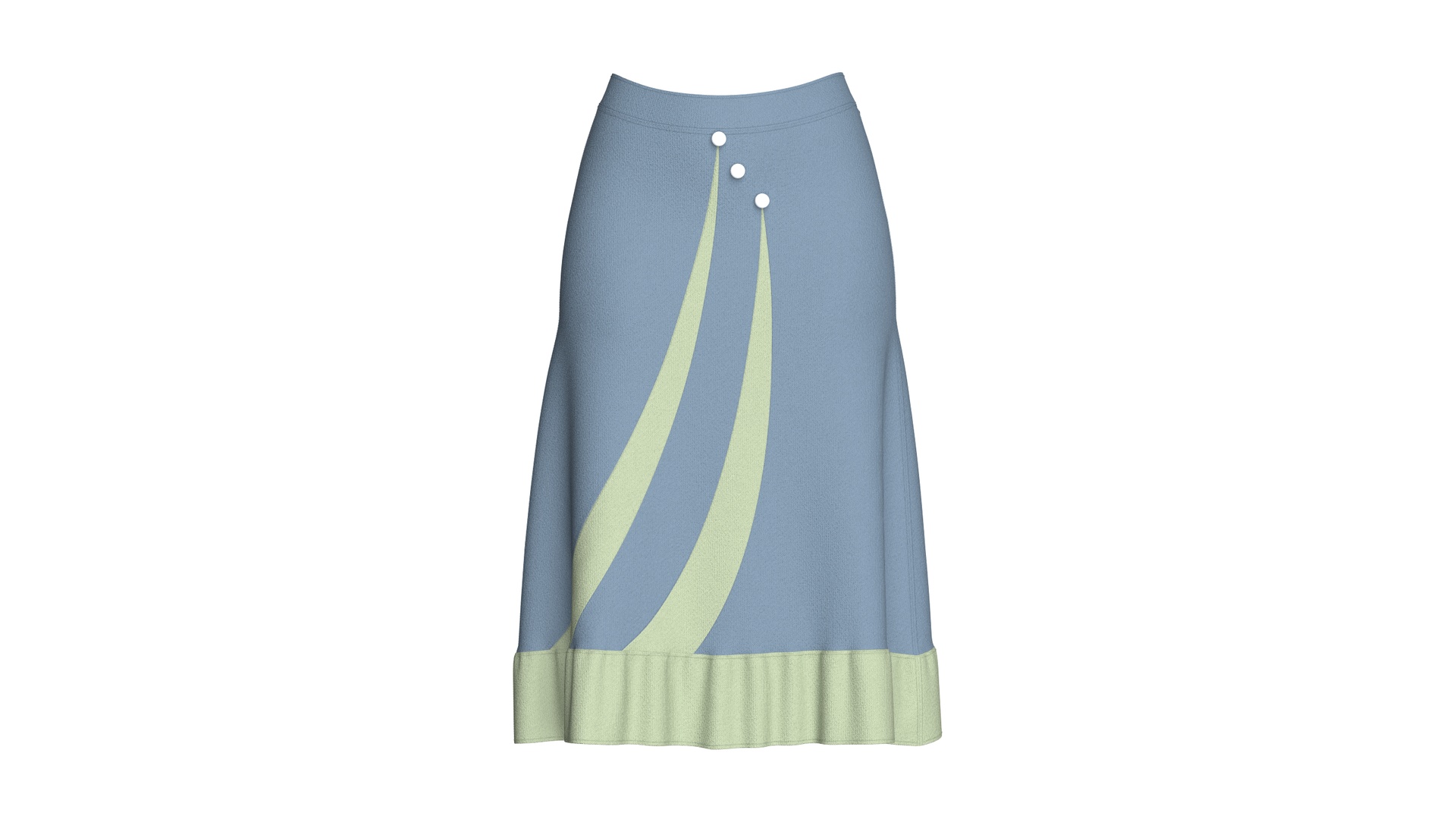 Media 1 for listing Girls Midi Skirt With Contrast Hem | High Poly