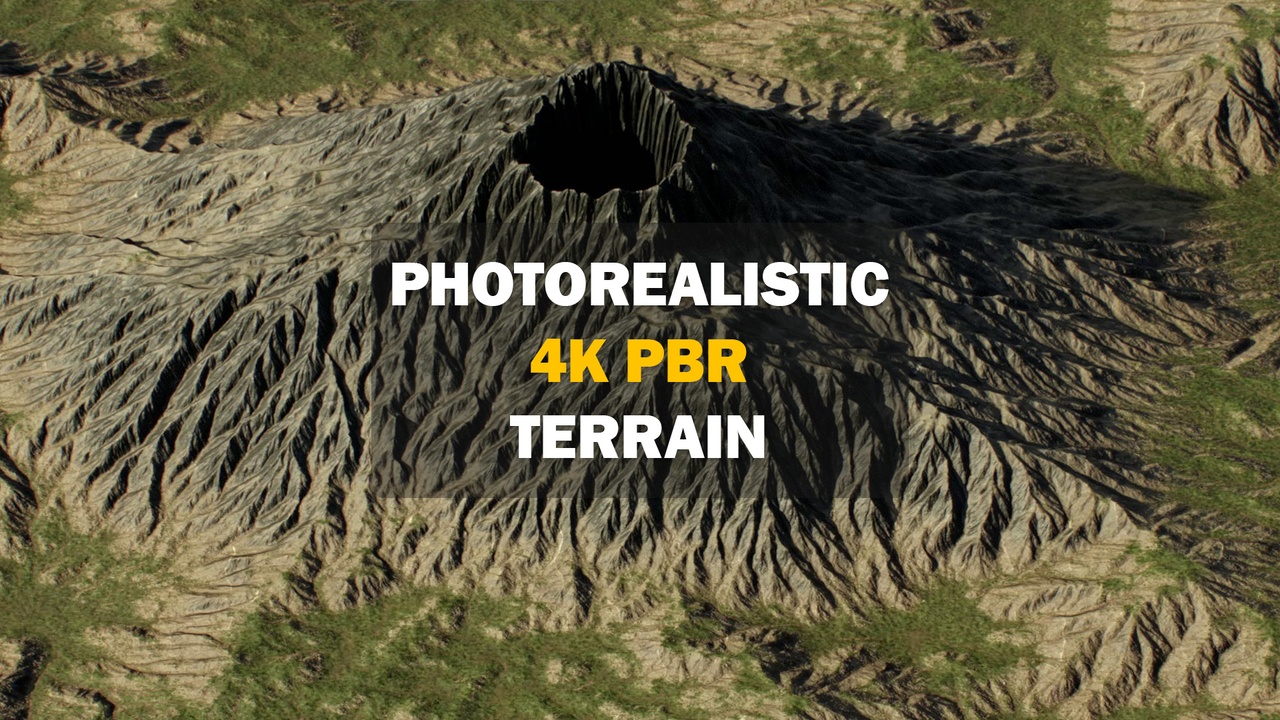 Volcano Mountains Realistic Terrain 4k PBR Landscape | Fab