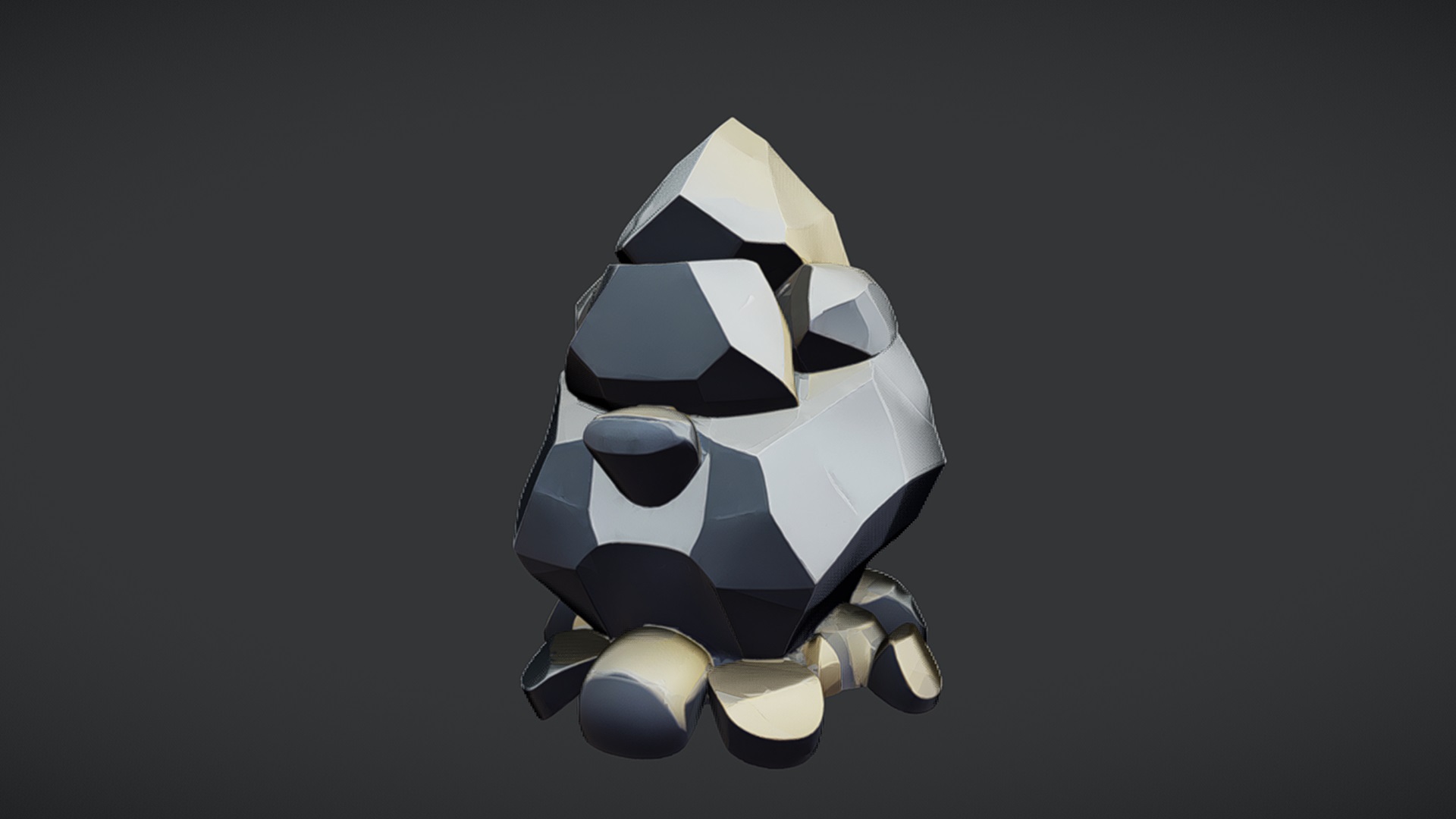 Stack of stylized rocks | Fab