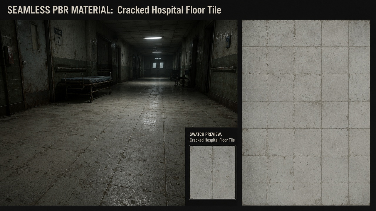 Media 1 for listing Prison & Institutional Asylum Wall Floor Materials - 10 Seamless 4K PBR Textures