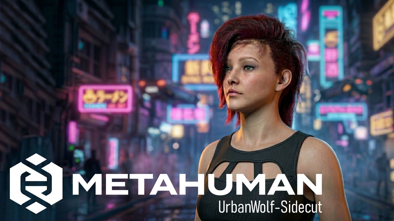 Media 1 for listing MHC: Urban Wolf-Sidecut | Metahuman Groom Hair