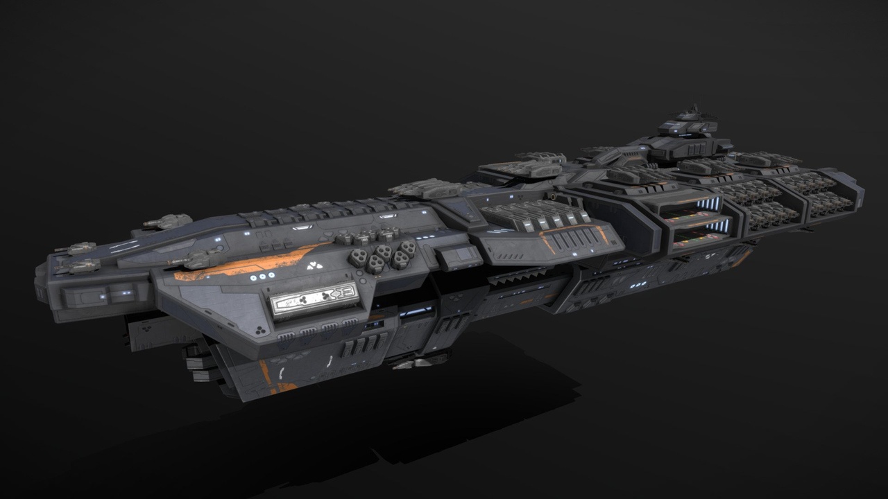 الوسائط 1 للقائمة Scifi Battleship Leviathan Spaceship