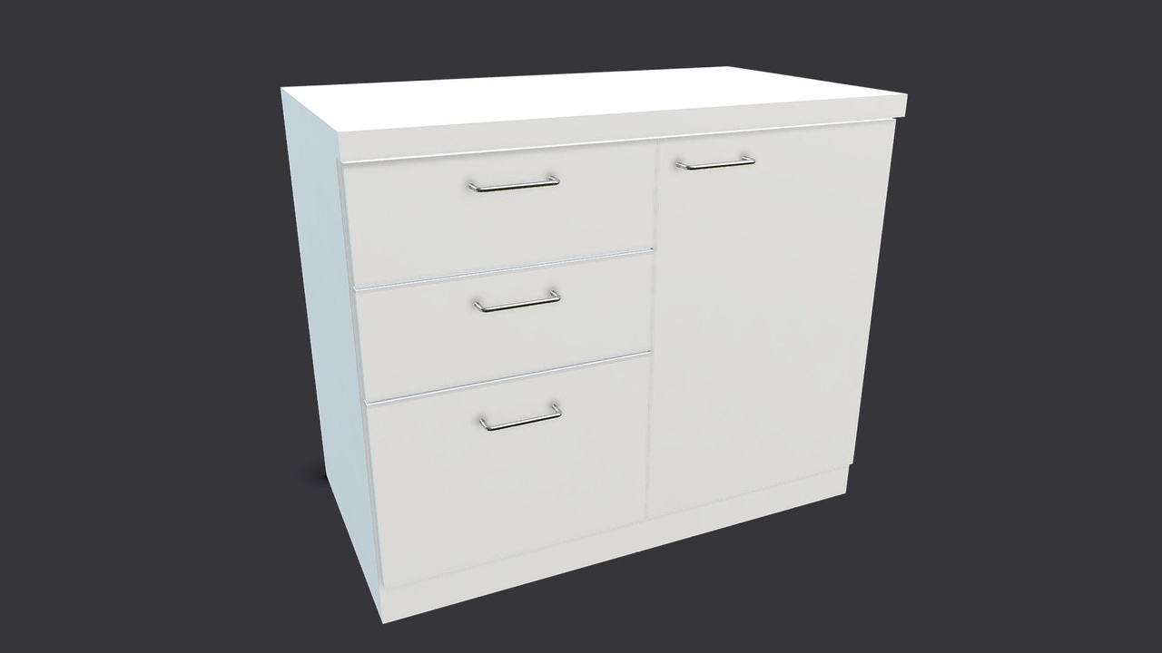 商品 White Office Cabinet 的媒体 1