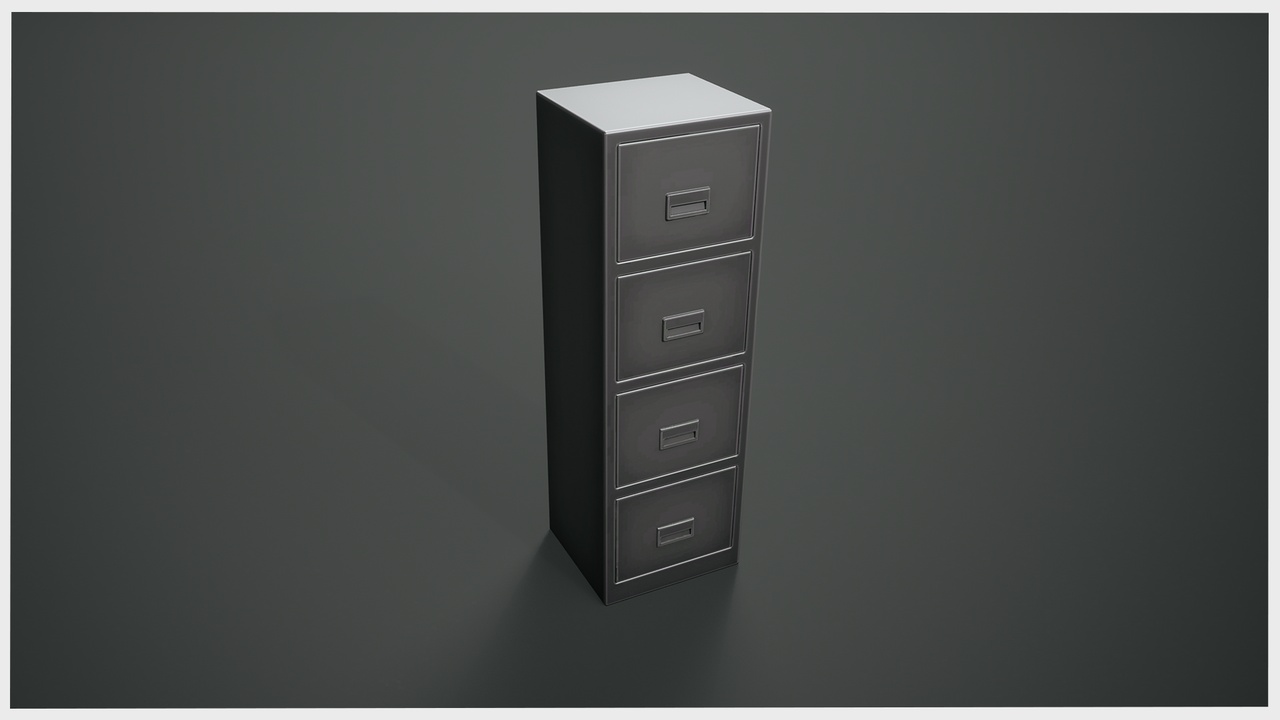Media 1 for listing Stylized Realism Filing Cabinet