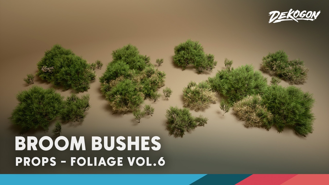 Media 1 for listing Foliage VOL.6 - Broom Bushes (Nanite and Low Poly)