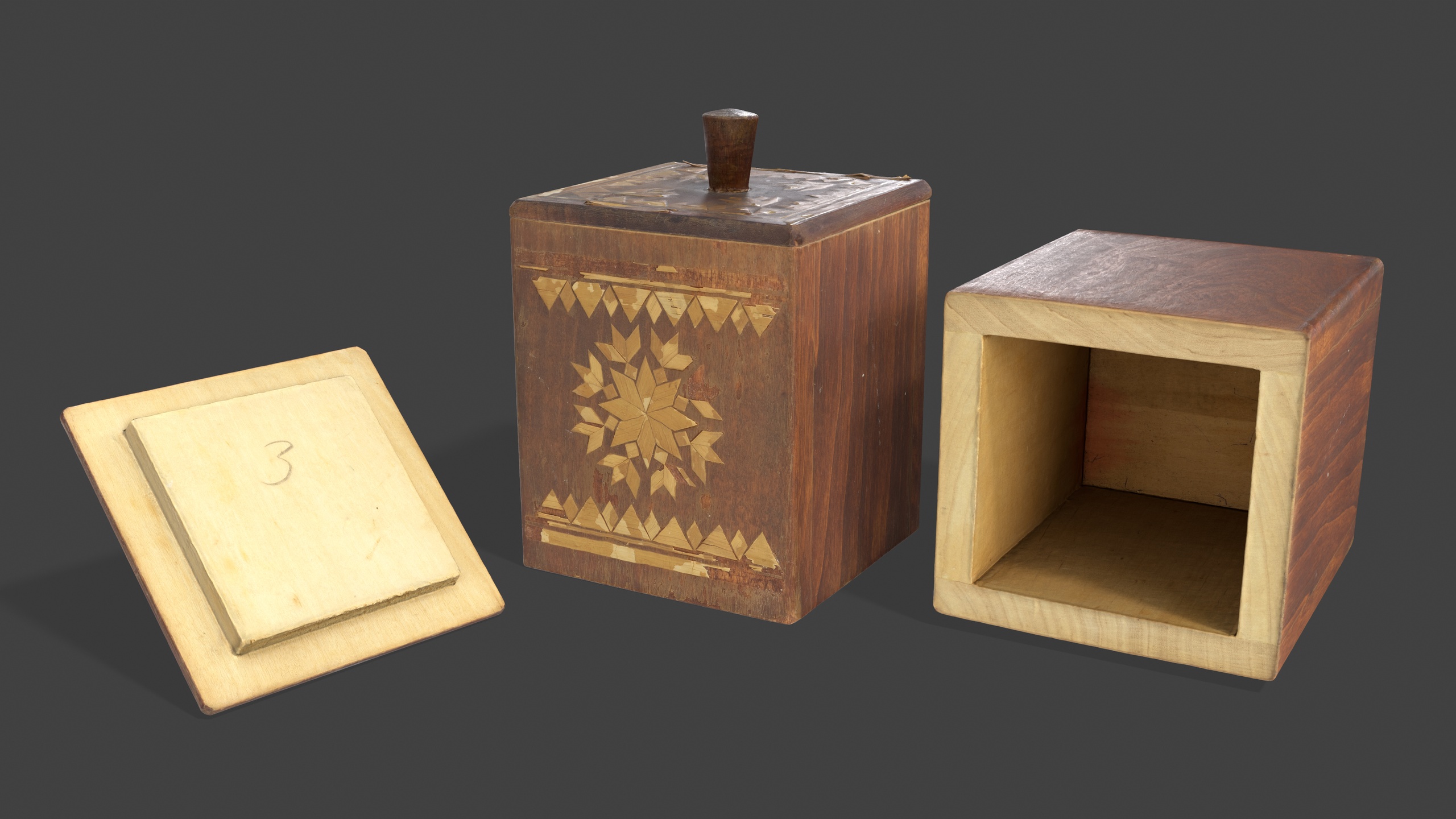 Media 1 for listing Vintage Wooden Storage Container