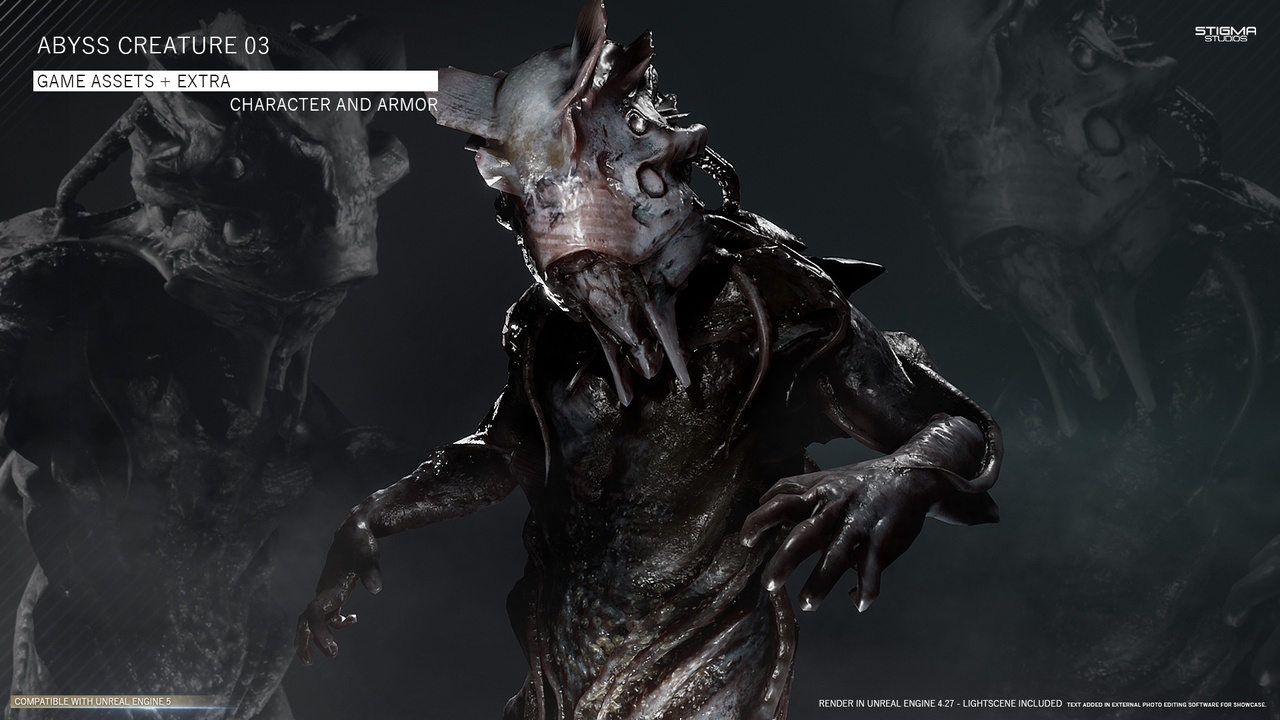 Media 1 for listing Abyss Creature 03 - Game Assets + Extra | STIGMA STUDIOS