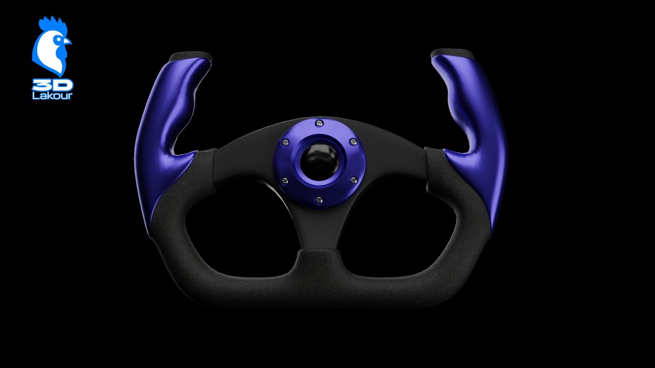 Media 1 for listing Steering Wheel | Cyberpunk Racing | Sci-Fi Vehicle (VR / Game Ready) | Sim Ready