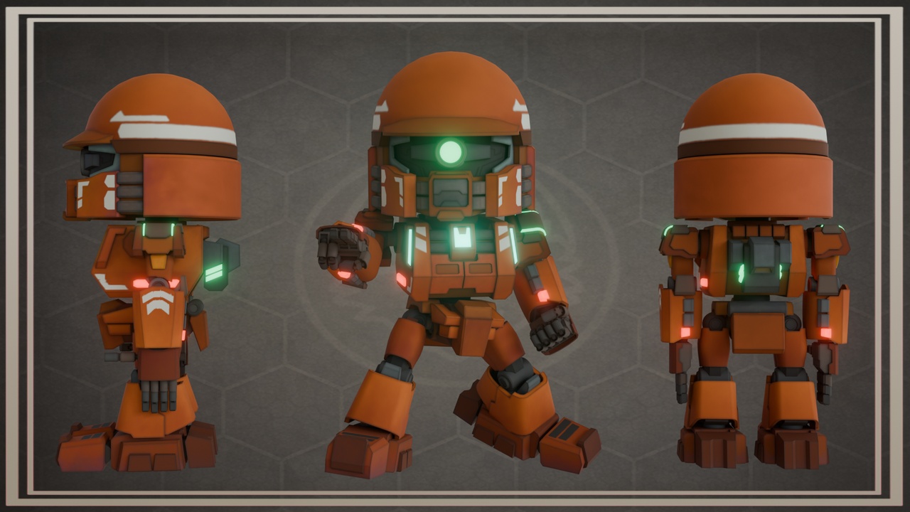 Media 1 for listing INIT-00 ORIGIN - 3D Model Mecha Stylized ( Game Ready )