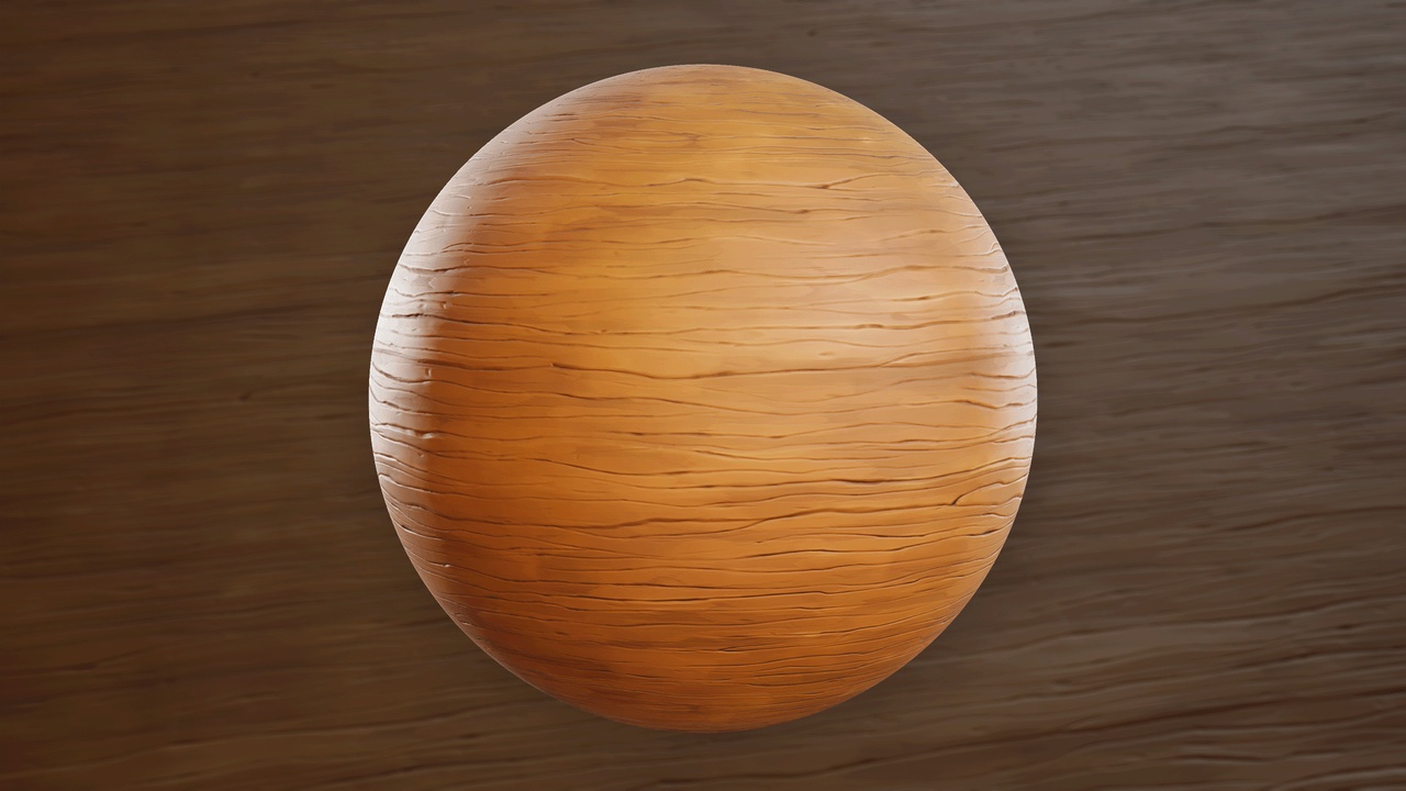 Média 1 pour l'article Stylized Wood 02A - Material