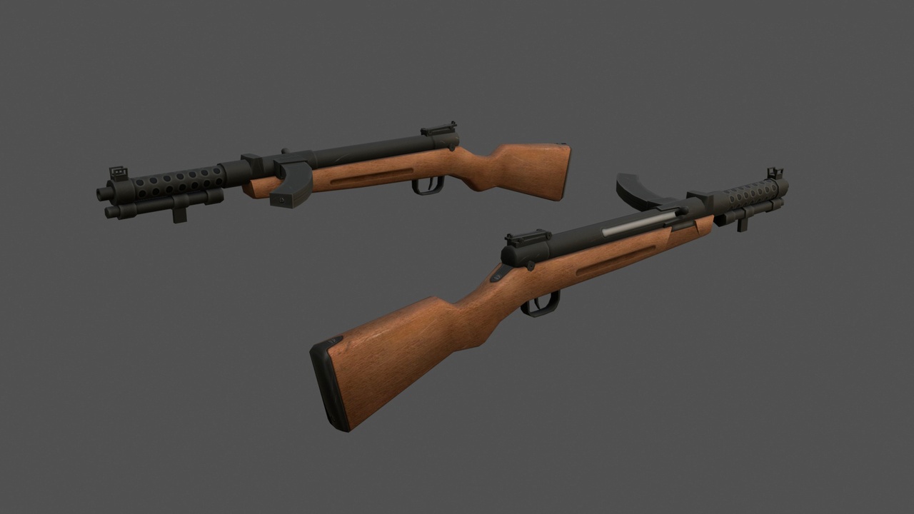 Media 1 for listing Low Poly Submachine Gun - Type 100 - WWII