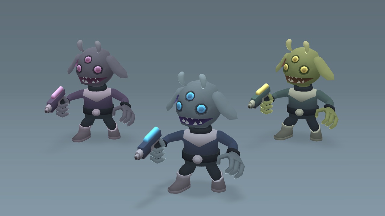 Media 1 for listing Stylized - ThreeEyedAlien