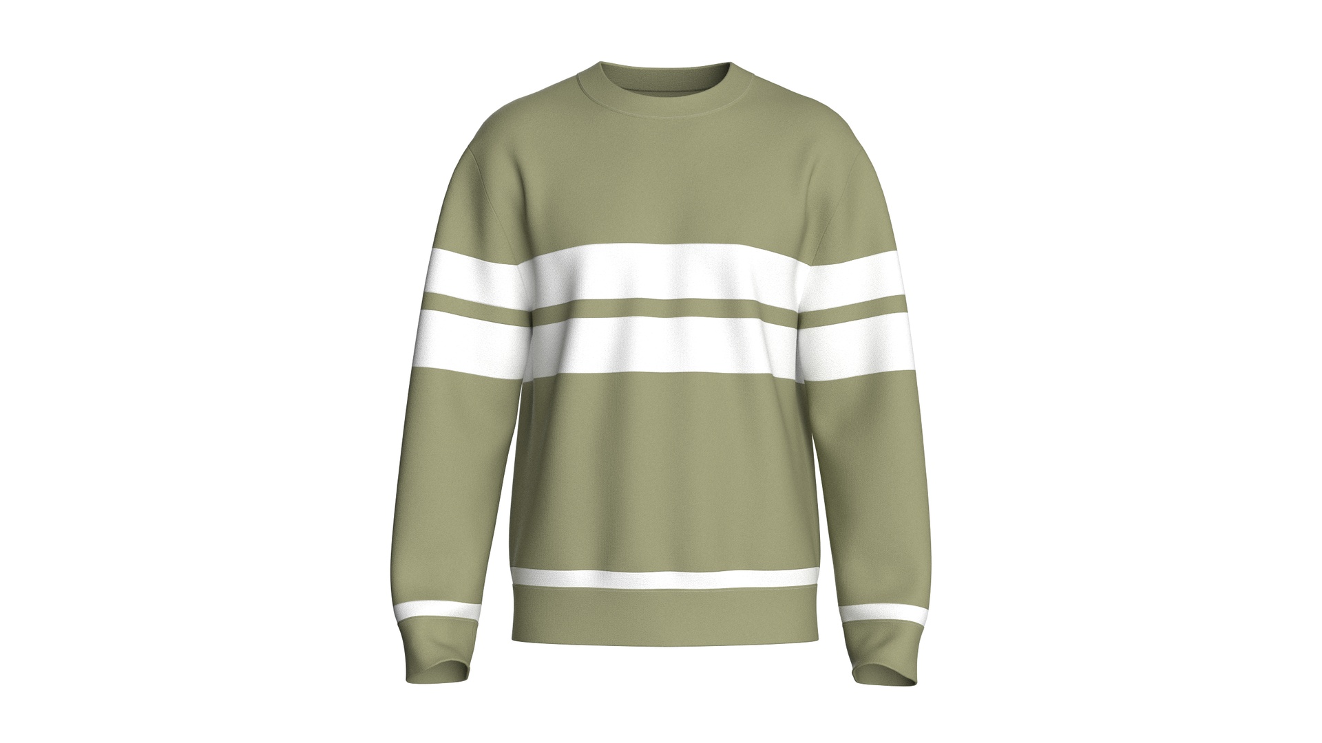 Media 1 for listing Men Crewneck Striped Sweatshirt | High Poly