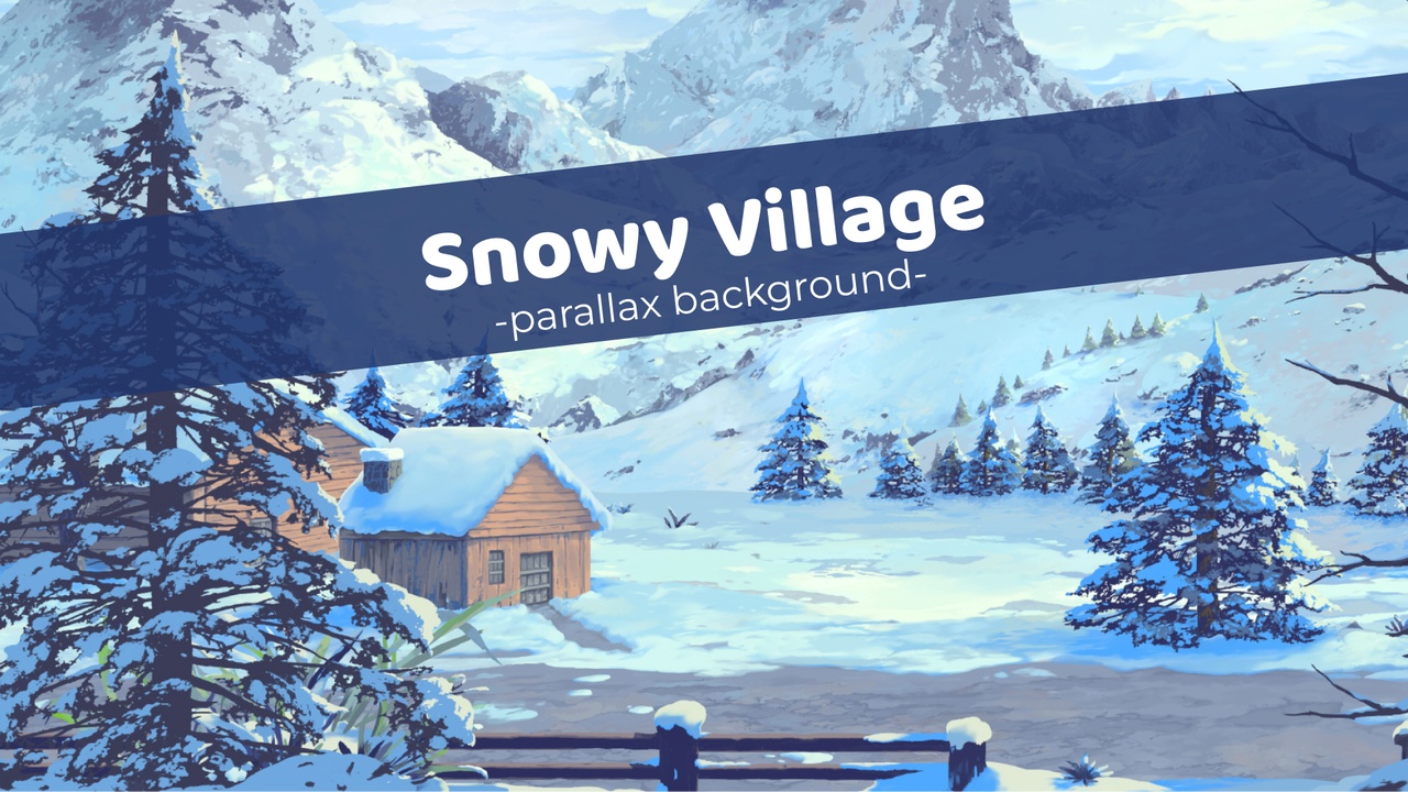 Media 1 for listing Snowy Village - Parallax Background