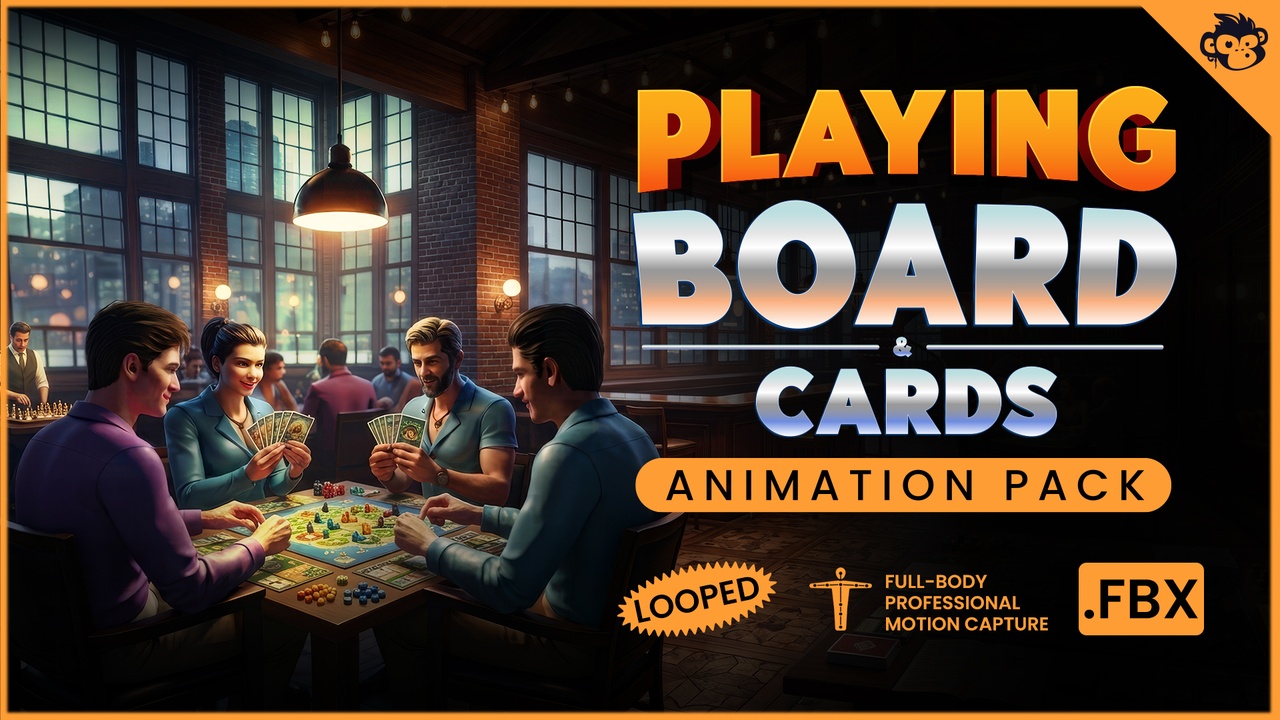 Media 1 for listing Playing Board Games and Cards Animation Pack