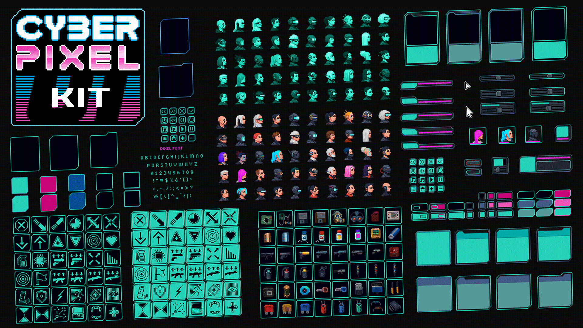 Cyber Pixel Cyber pixel: UI Kit | Fab