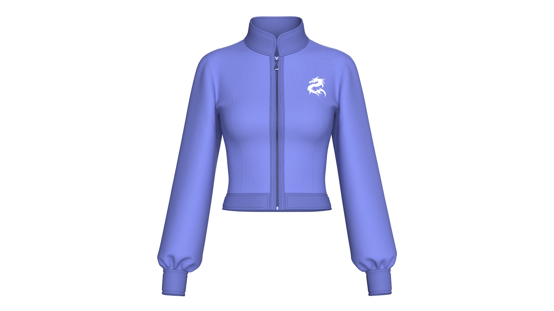 Media 1 for listing Girls Dragon Graphic Full - Zip Cropped Jacket | High Poly