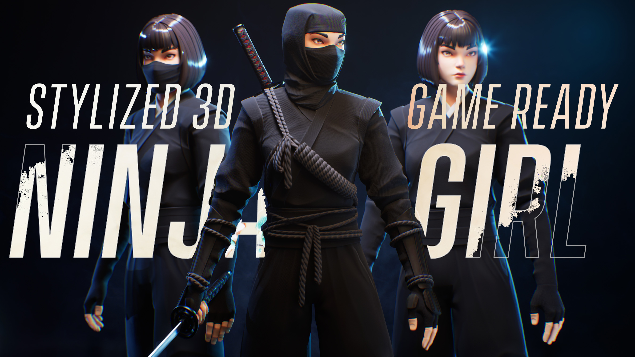 Stylized Ninja Girl | Fab