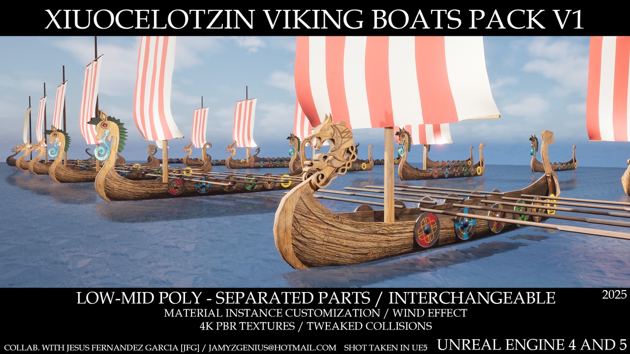 File multimediali per l'articolo Xiuocelotzin Viking Boats Pack V1 - Xiu Collab with JFG: 1